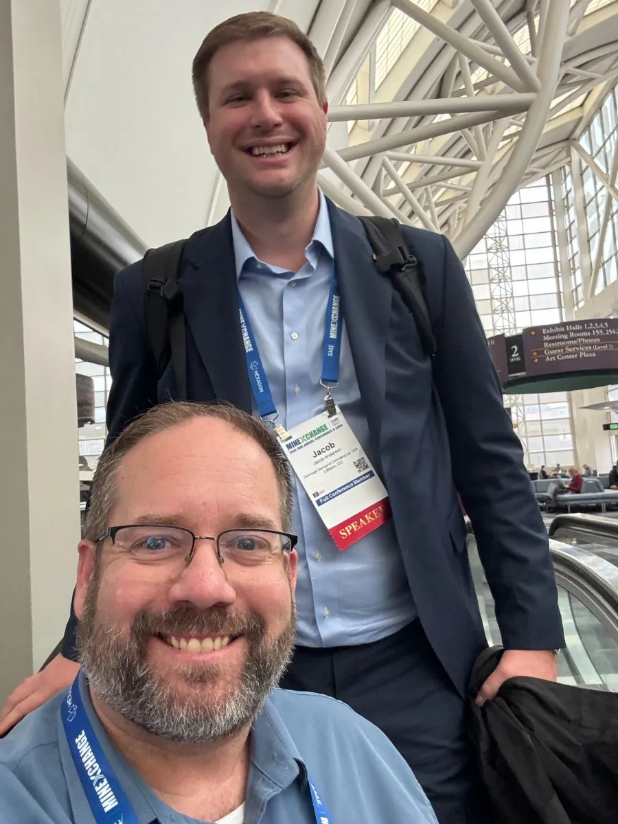 Two team members at the SME conference