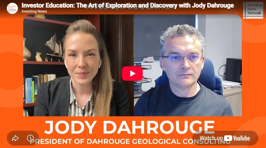 Jody Dahrouge in a video interview with Investing News Network